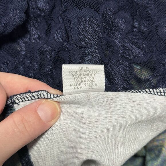 Vtg Cache Sheer Lace Back Top Women Small Floral Sequin Y2K 90s Fairygrunge Boho - Picture 11 of 11